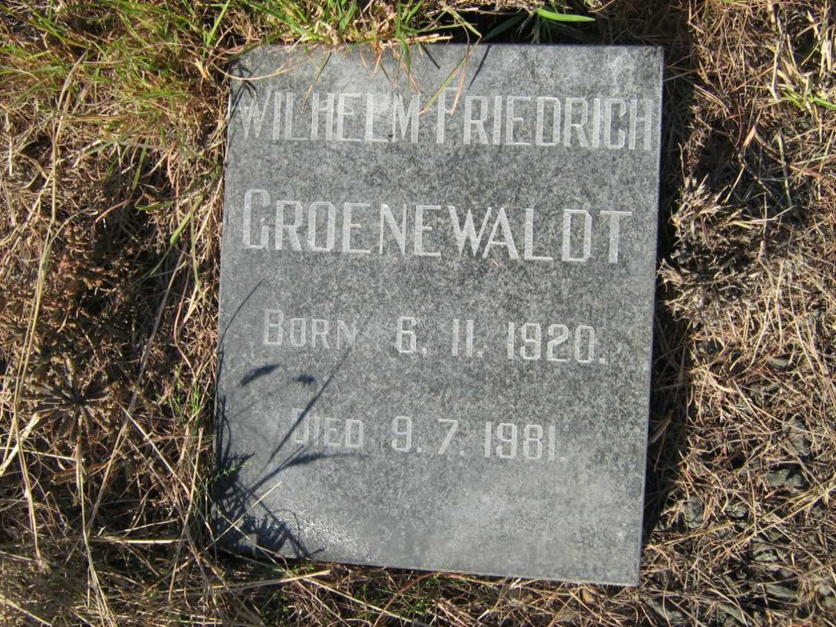 GROENEWALDT Wilhelm Friedrich 1920-1981