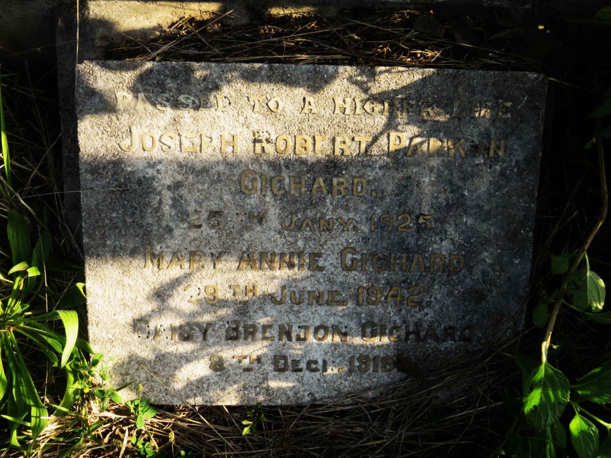 GICHARD Joseph Robert Parkyn -1925 & Mary Anne -1942 :: GICGHARD Daisy Brendon -1919