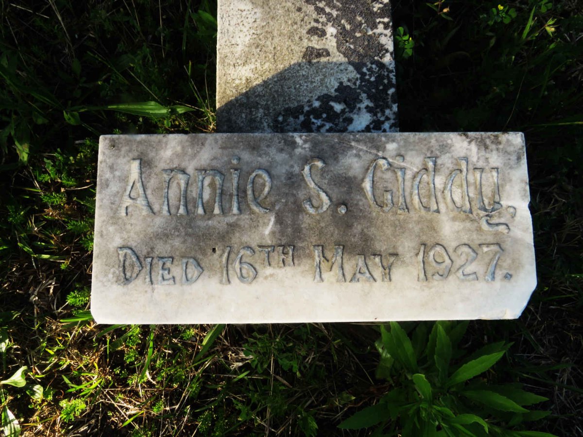 GIDDY Annie S. -1927