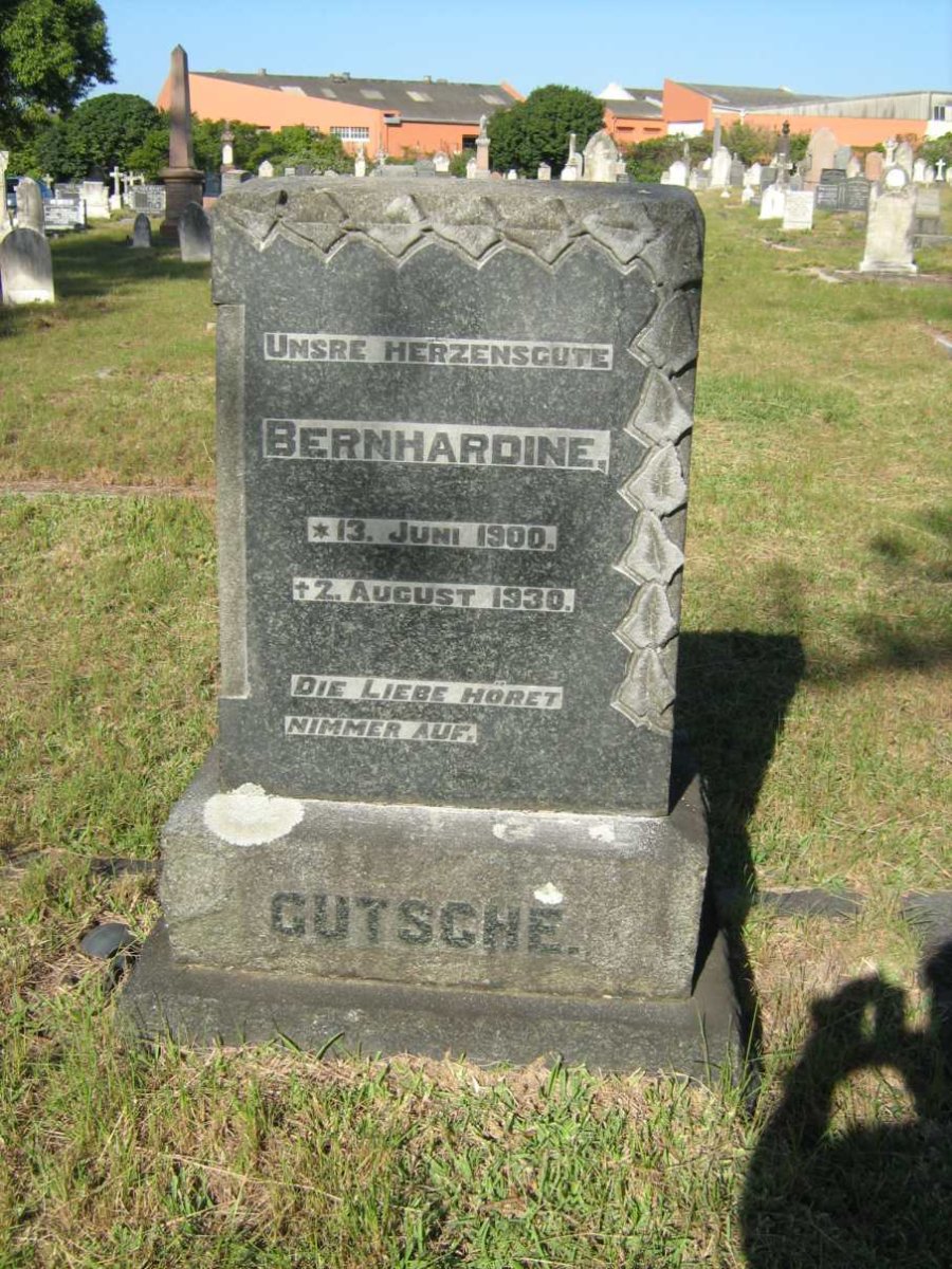 GUTSCHE Bernhardine 1900-1930
