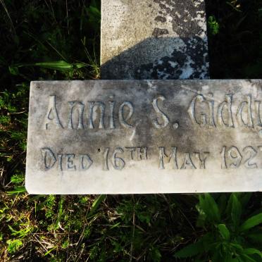 GIDDY Annie S. -1927