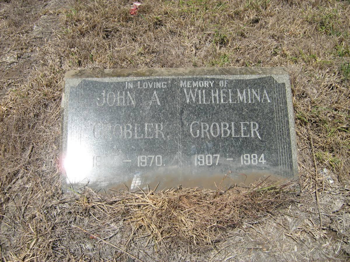 GROBLER John A. 1907-1970 &amp; Wilhelmina 1907-1984