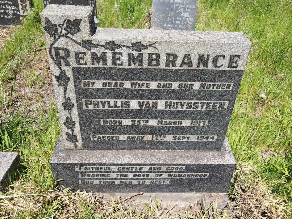 HUYSSTEEN Phyllis, van 1917-1944
