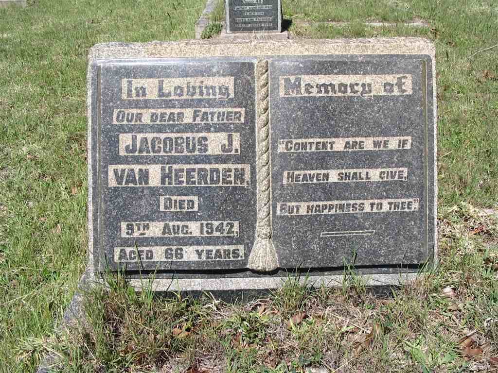 HEERDEN Jacobus J., van -1942