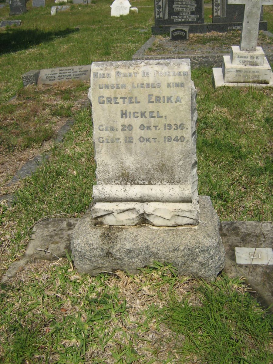 HICKEL Gretel Erika 1936-1904