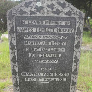 HOCKEY James Temlett -1919 &amp; Martha Ann -1931