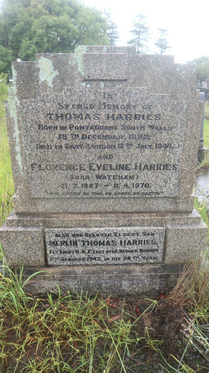 HARRIES Thomas 1882-1944 &amp; Florence Eveline WATCHAM 1887-1970 :: HARRIES Merlin Thomas -1942