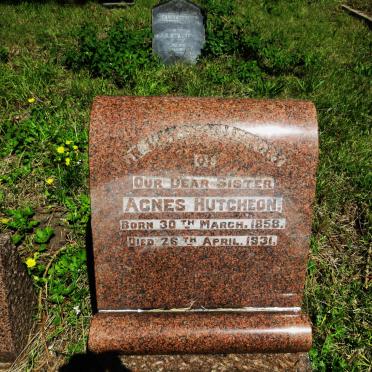 HUTCHEON Agnes 1858-1931