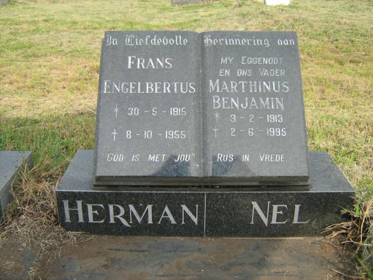 HERMAN Frans Engelbertus 1915-1955 :: NEL Marthinus Benjamin 1913-1995