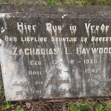 HAYWOOD Zacharias L. 1928-1942