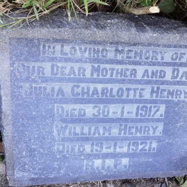 HENRY William  -1921 &amp; Julia Charlotte  - 1917