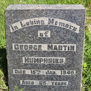 HUMPHRIES George Martin -1940