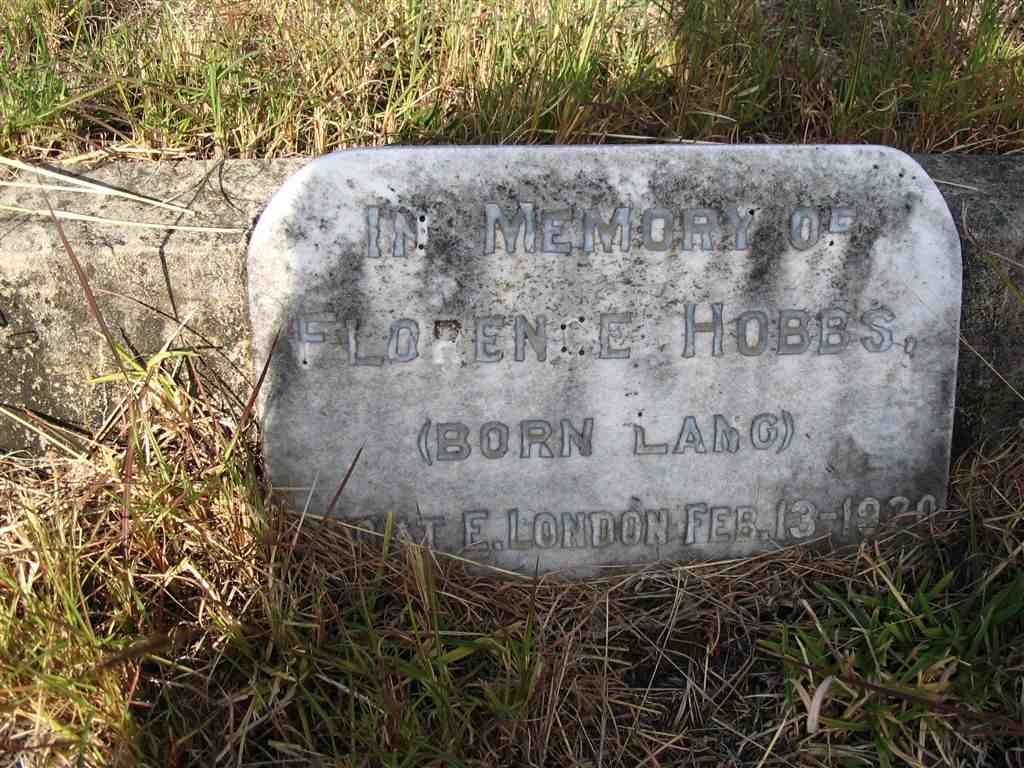 HOBBS Florence nee LANG -1920