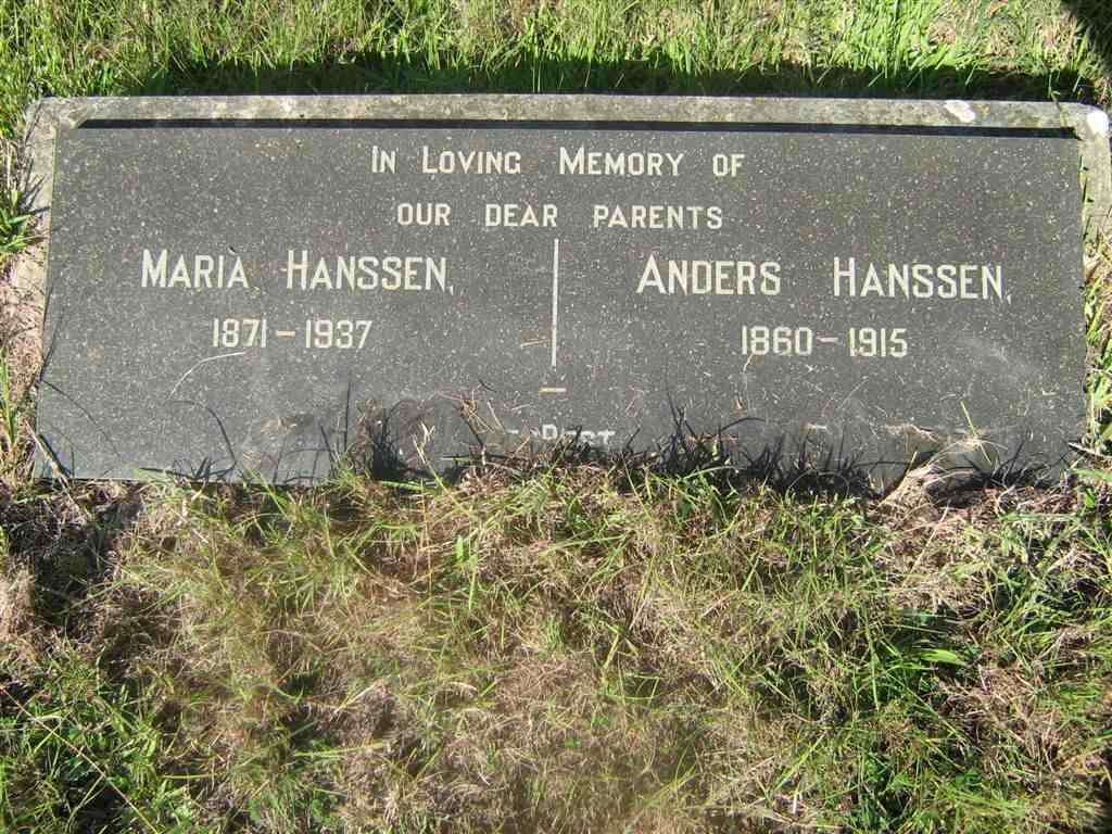 HANSSEN Anders 1860-1915 &amp; Maria 1871-1937