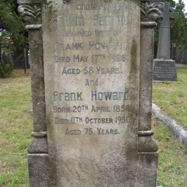 HOWARD Frank 1858-1931 &amp; Edith Fanny -1928