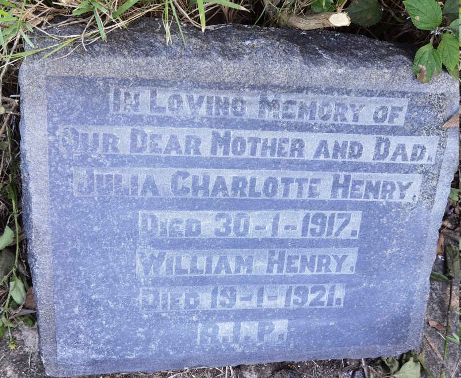HENRY William  -1921 &amp; Julia Charlotte  - 1917
