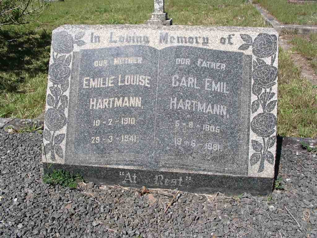 HARTMANN Carl Emil 1905-1981 &amp; Emilie Louise 1910-1941