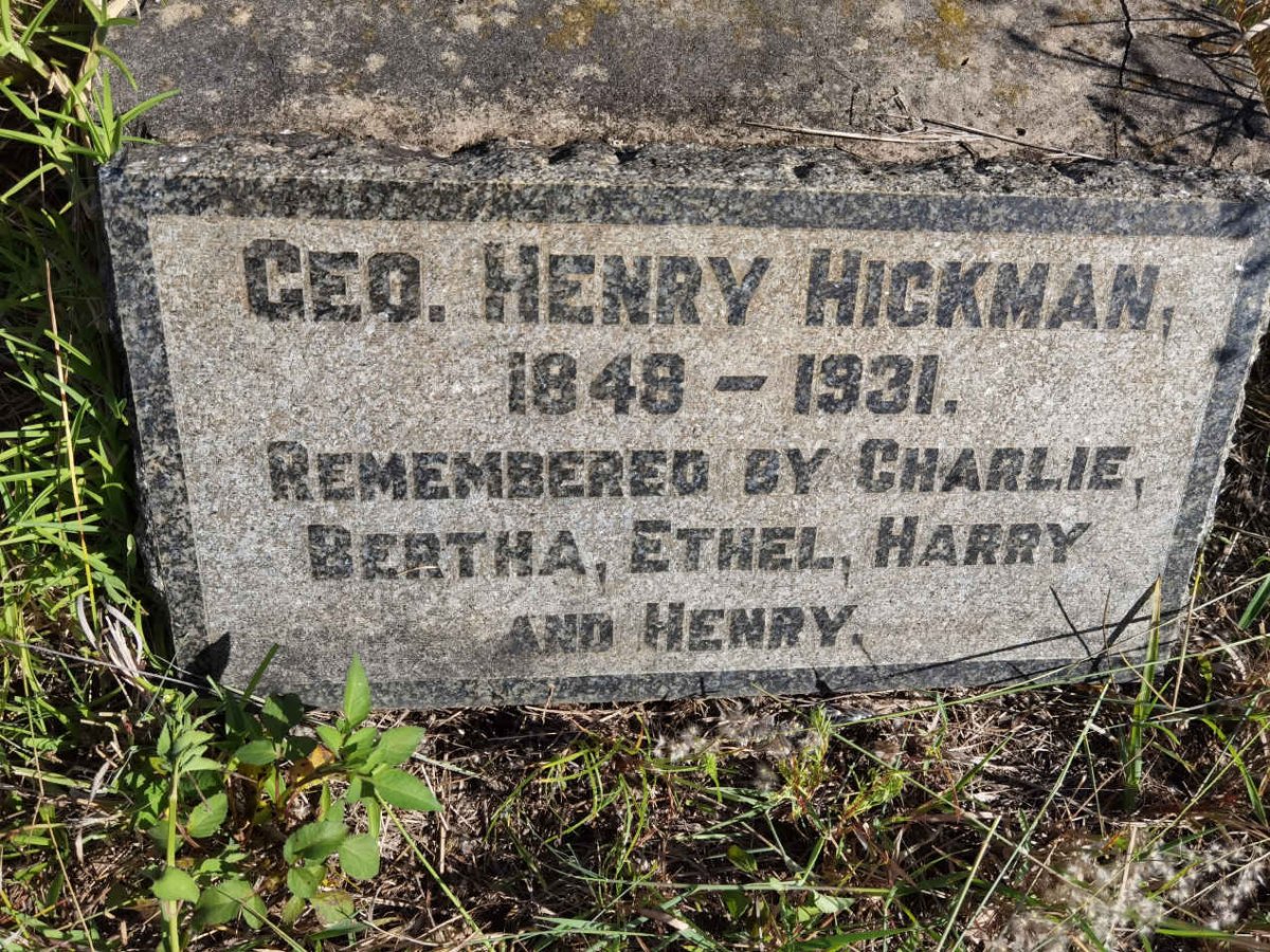 HICKMAN George Henry 1848-1931