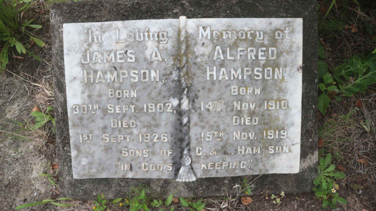 HAMPSON James A. 1902-1926 :: HAMPSON Alfred 1910-1919