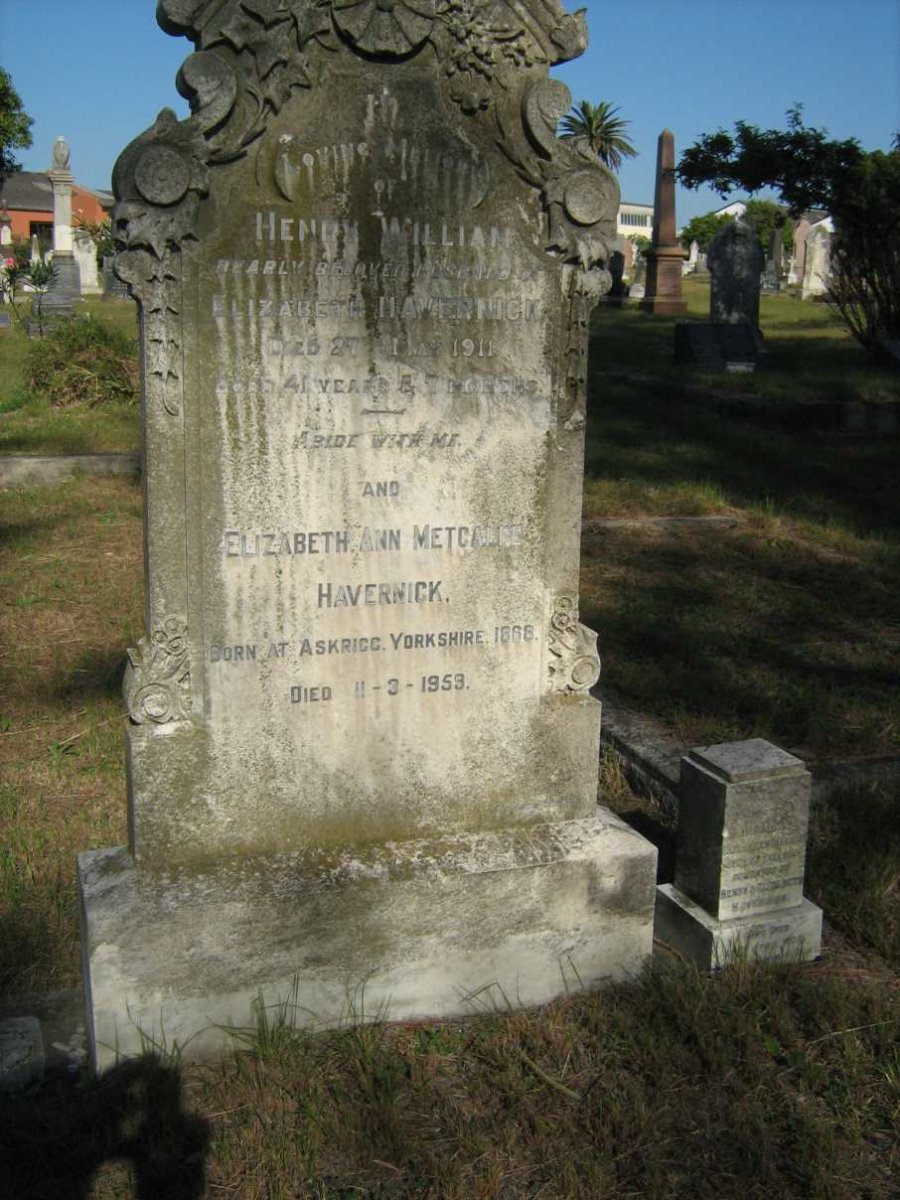 HAVERNICK Henry William -1911 &amp; Elizabeth Ann Metcalfe 1868-1959