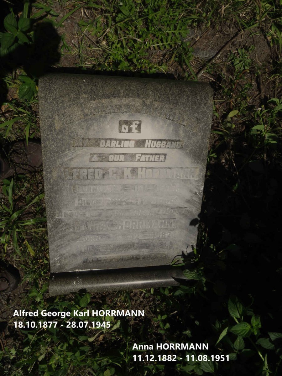 HORRMANN Alfred G.K. 1877-1945 & Anna 1882-1951