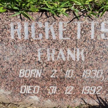 HICKETTS Frank 1930-1992