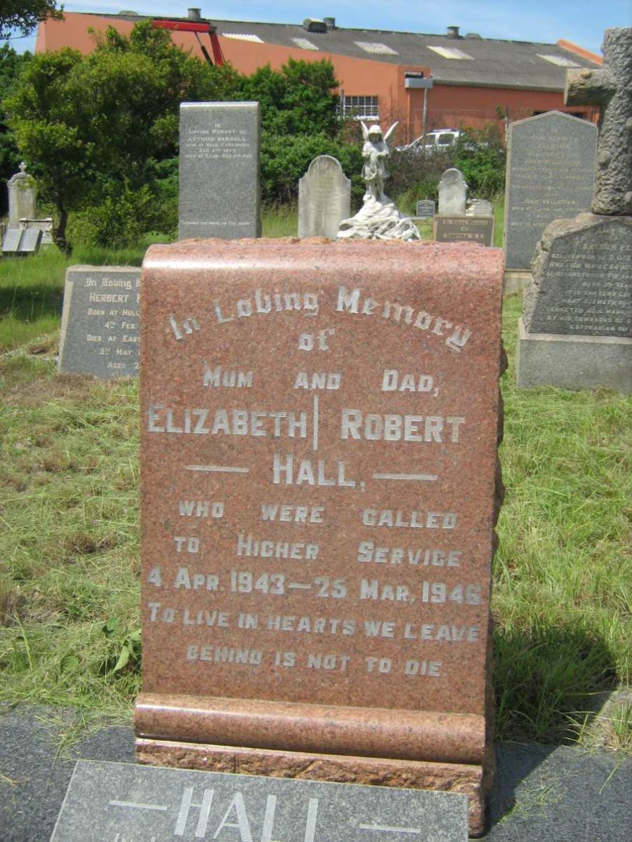 HALL Robert -1946 &amp; Elizabeth -1943