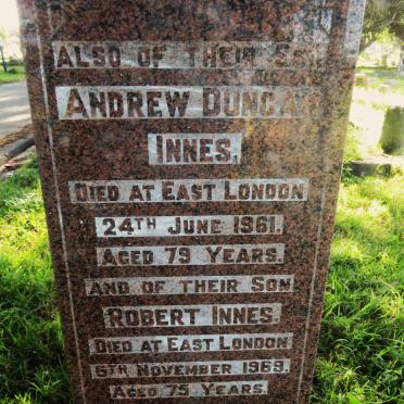 INNES Andrew Duncan -1961 :: INNES Robert -1969