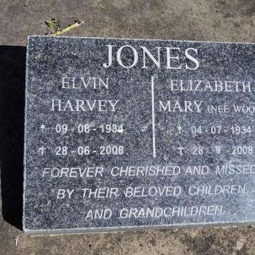JONES Elvin Harvey 1934-2008 & Elizabeth Mary WOOD 1934-2008