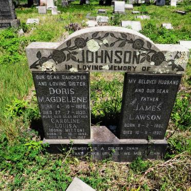 JOHNSON James Lawson 1882-1932 & Caroline Louisa nee MITTON 1892-1967 :: JOHNSON Doris Magdelene 1926-1930