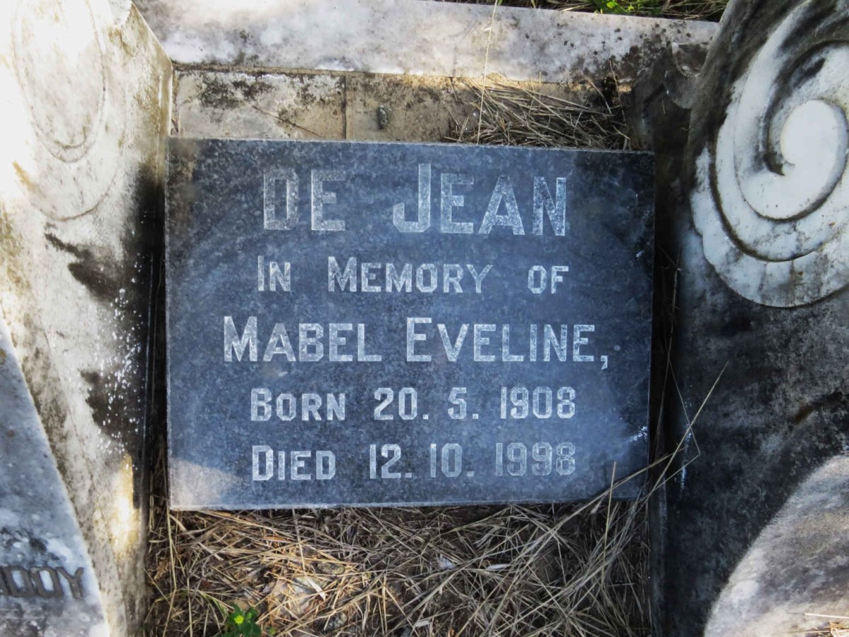 JEAN Mabel Eveline, de 1908-1998