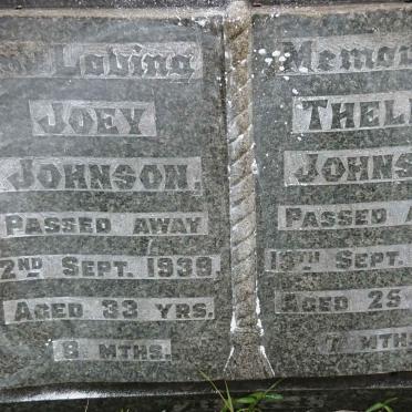 JOHNSON Joey -1939 :: JOHNSON Thelma  -1930                                                                                                                                                                                                                                                                                