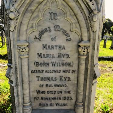 KYD Martha Maria nee WILSON -1905