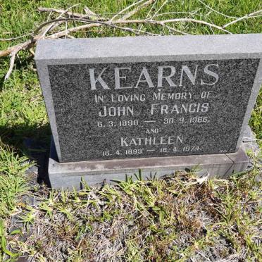 KEARNS John Francis 1890-1966 & Kathleen 1893-1974