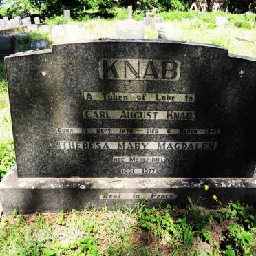 KNAB Carl August 1878-1947 & Theresa Mary Magdalen MEDEFINDT 1891-1977