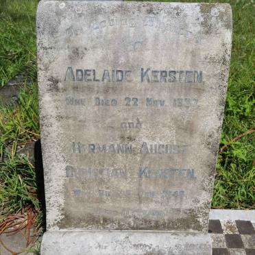 KERSTEN Hermann August Christian -1948 &amp;  Adelaide -1937