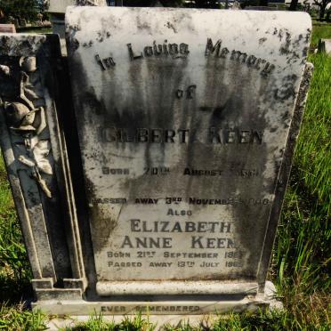 KEEN Gilbert 1861-1940 & Elizabeth Ann 1867-1969