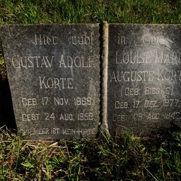 KORTE Gustav Adolf 1869-1953 & Louise Maria Auguste BIESKE 1877-1942