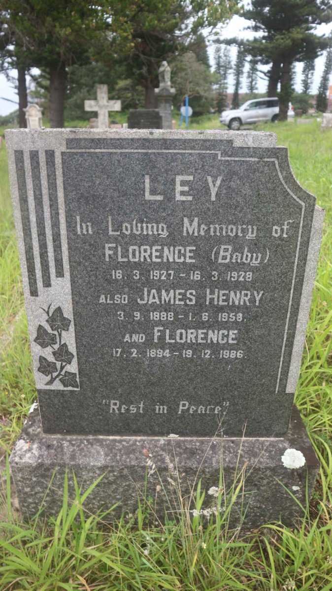 LEY James Henry 1888-195? &amp; Florence 1894-1986 :: LEY Florence 1927-1928