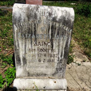LAING Elizabeth Jane nee ROBERTS 1887-1931