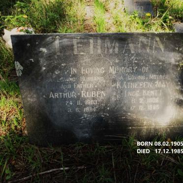 LEHMANN Arthur Ruben 1903-1984 & Kathleen May KENT 1905-1985