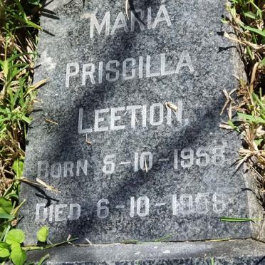 LEETION Maria Priscilla 1958-1958