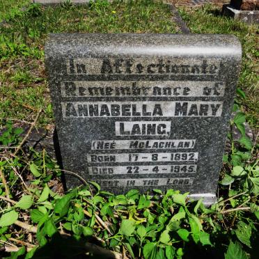 LAING Annabella Mary nee MCLACHLAN 1892-1945