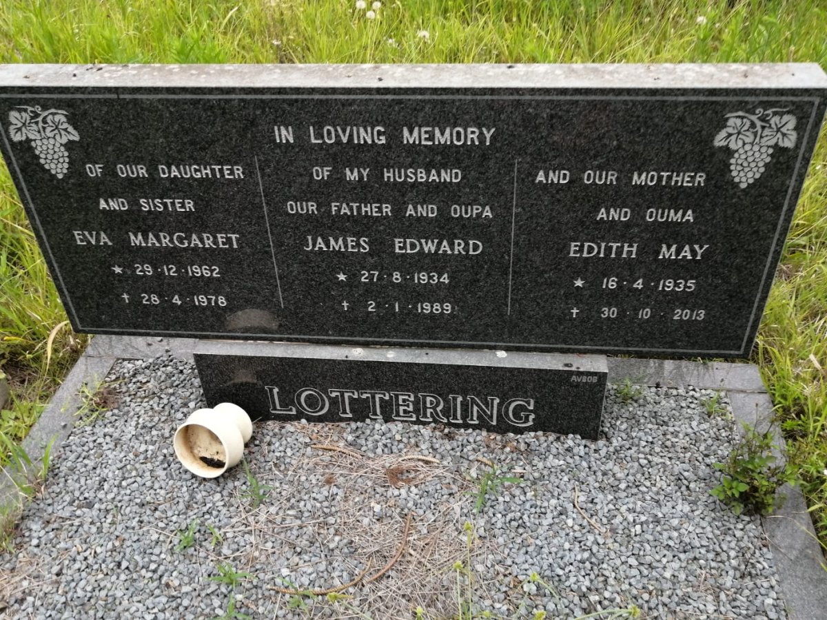 LOTTERING James Edward 1934-1989 &amp; Edith May 1935-2013 :: LOTTERING Eva Margaret 1962-1978