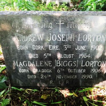 LORTON Andrew Joseph 1902-1964 & Magdalene BIGGS 1906-1990