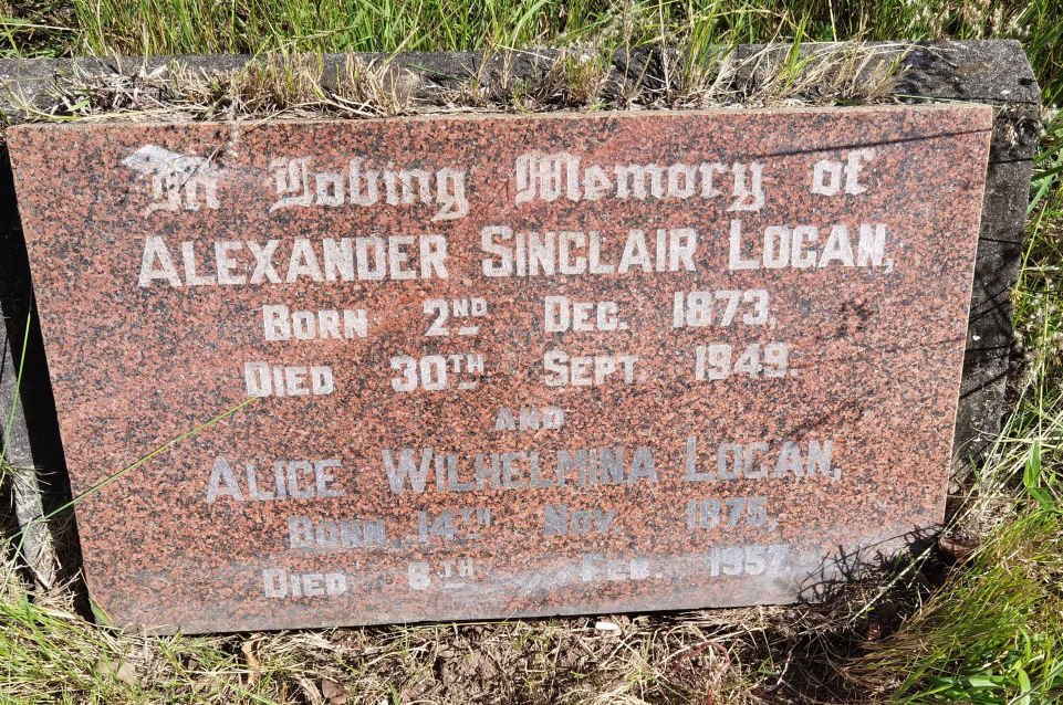 LOGAN Alexander Sinclair 1873-1949 &amp; Alice Wilhelmina 1875-1957