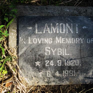 LAMONT Sybil 1920-1981