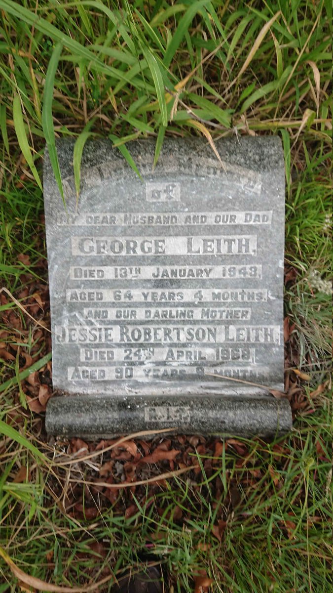 LEITH George -1943 &amp; Jessie Robertson -1968
