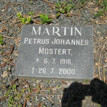 MARTIN Petrus Johannes Mostert 1916-2000