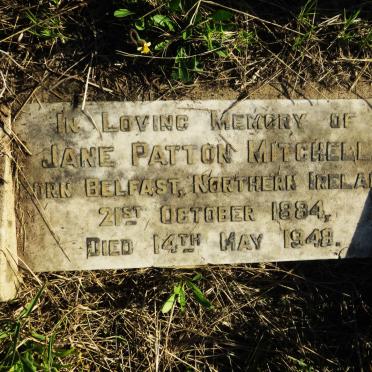 MITCHELL Jane Patton 1884-1948